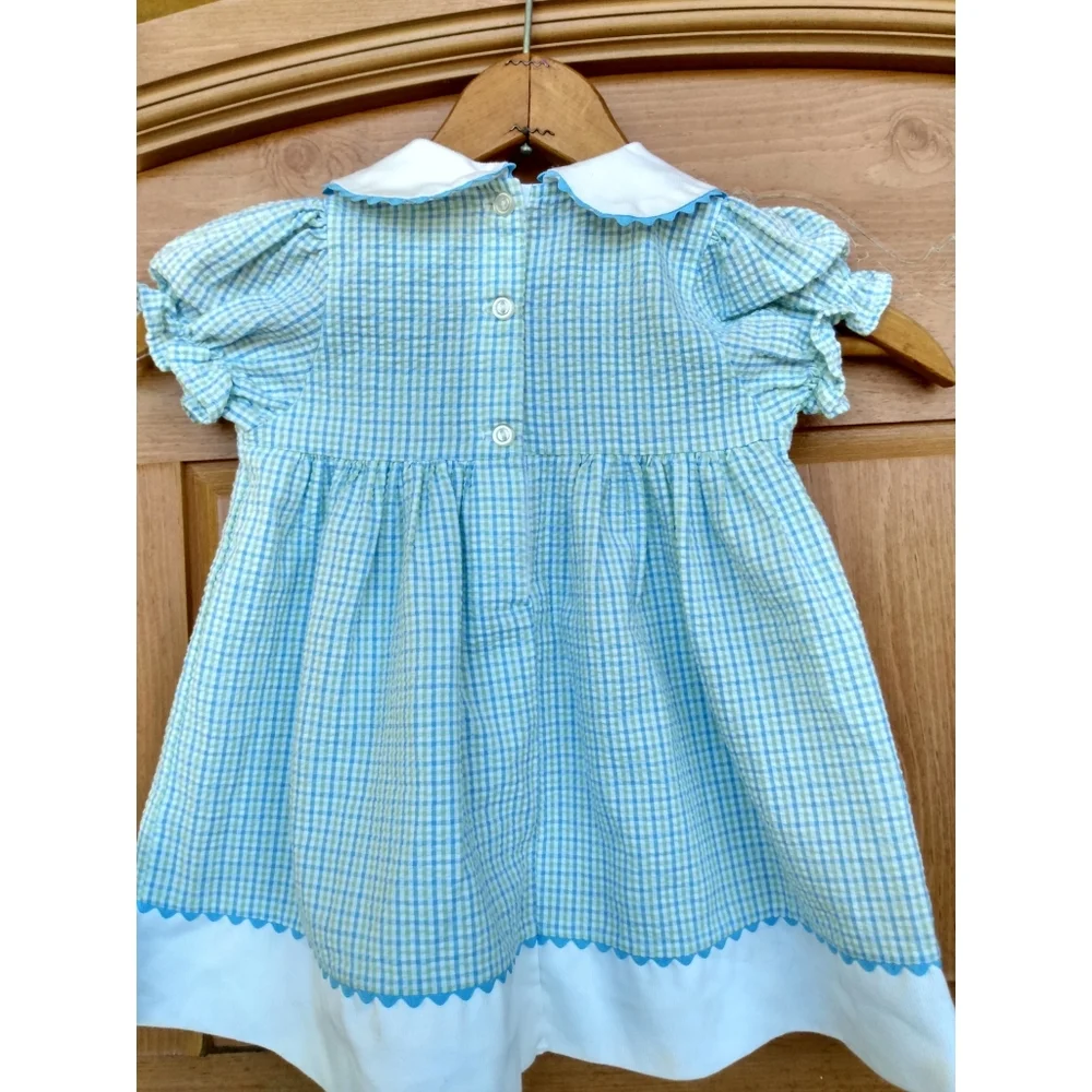🌷HP! Vintage Alexis | Girl Seersucker Floral Spring Summer Dress 18M